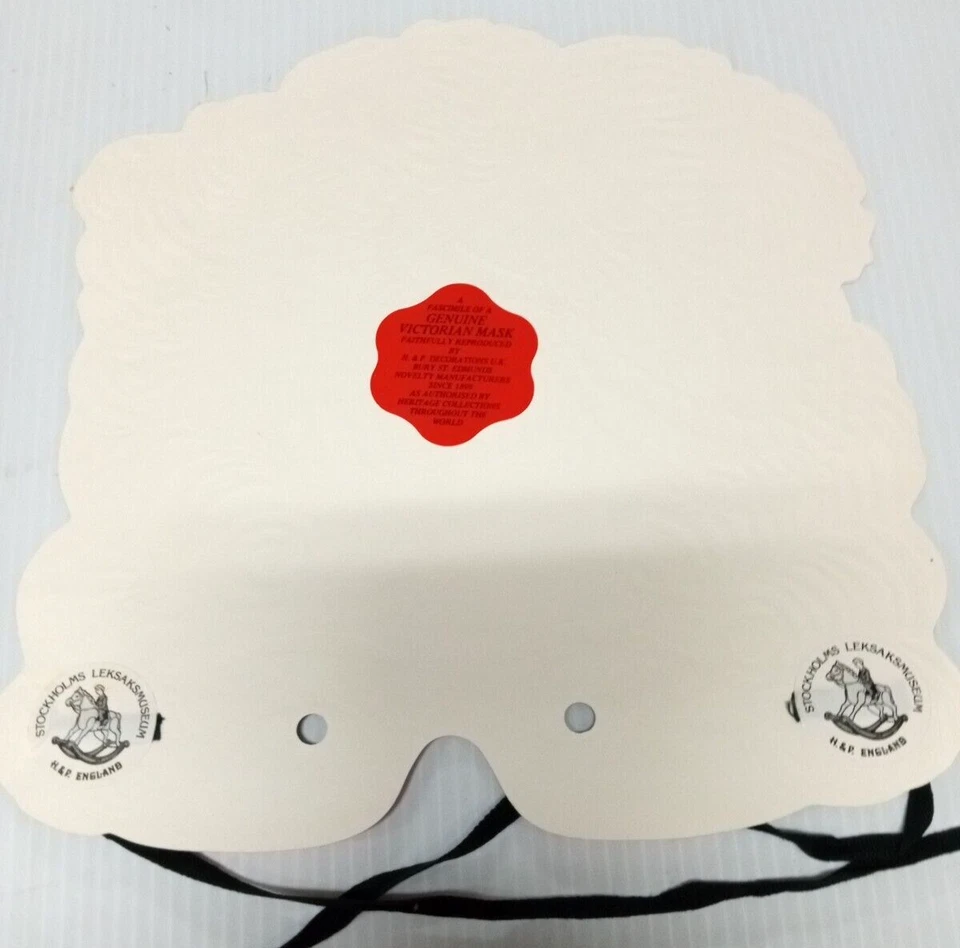 Victorian lady Mask Fascimile of Gen Mask H&P ENGLAND Stockholms Leksaksmuseum - Image 3 of 4
