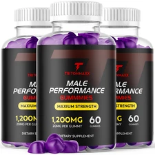 Triton Maxx Gummies for Men Max Strength Formula Vitamin Supplement 180 Gummies
