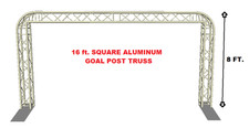 Complete 16ft Square Aluminum Truss Goal Post Lighting System DJ Lights Speakers