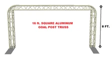 Complete 16ft Square Aluminum Truss Goal Post Lighting System DJ Lights Speakers