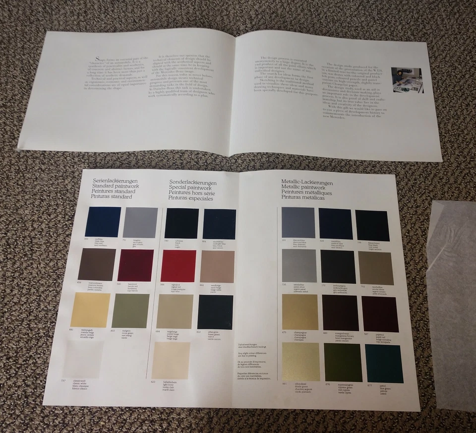 Raro 1985 vendedor muestra Mercedes Benz 200D-300E concesionario folleto maleta Foto 4 de 4