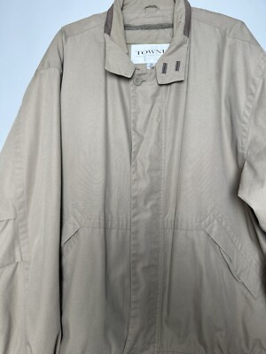 Towne Collection by London Fog Men's Jacket Tan Size XL Reg Removable Liner 