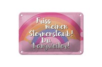 Blechschild Spruch 18X12 Cm Friss Meinen Sternenstaub Metall Deko Schild