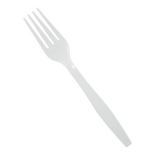 White Polystyrene Heavyweight Fork, 7", Case of 1000