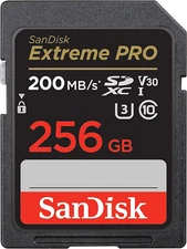 256GB Extreme PRO SDXC UHS-I Memory Card - C10, U3, V30, 4K UHD, SD Card - SD...