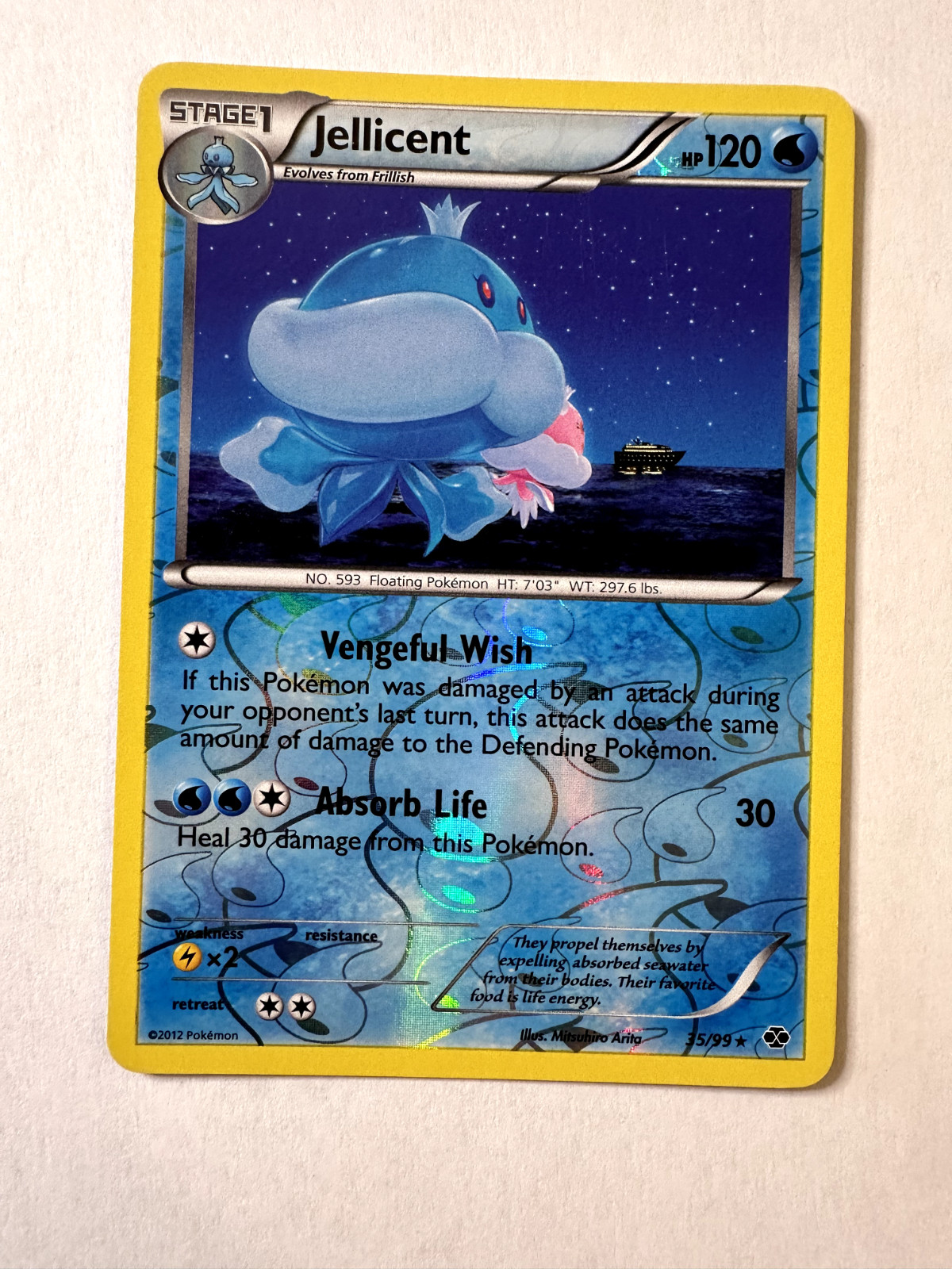 Jellicent - 35/99 Black & White: Next Destinies - Rare Reverse Holo - NM