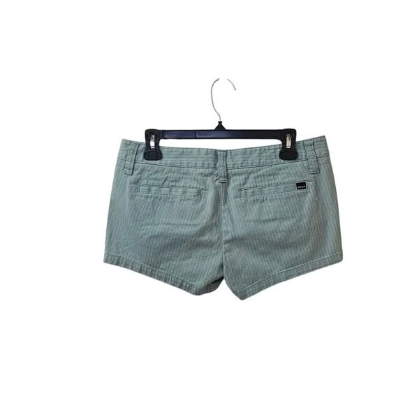 Pantalones Cortos Chinos Hurley Verde Rayas De Colección Y2k Patinadora Niña Talla 7 Tiro Bajo Foto 2 de 4