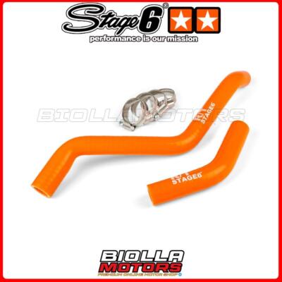 S6-01219301/OR KÜHLERROHRE STAGE6 R/T ORANGE APRILIA SX 50CC FACTORY EURO 