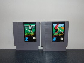 Nintendo NES Console Games Tennis & Golf - VGC