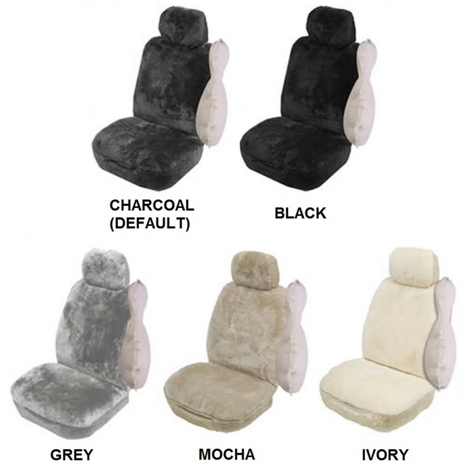 FUNDA DE ASIENTO DE COCHE POLAR DE LANA DE OVEJA ÚNICA 16mm para Volvo 760 Foto 2 de 3