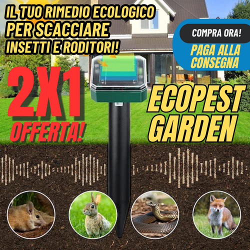 ECOPEST GARDEN 2x1 repellente per topi piccioni zanzare formiche animali solare - Foto 3 di 6