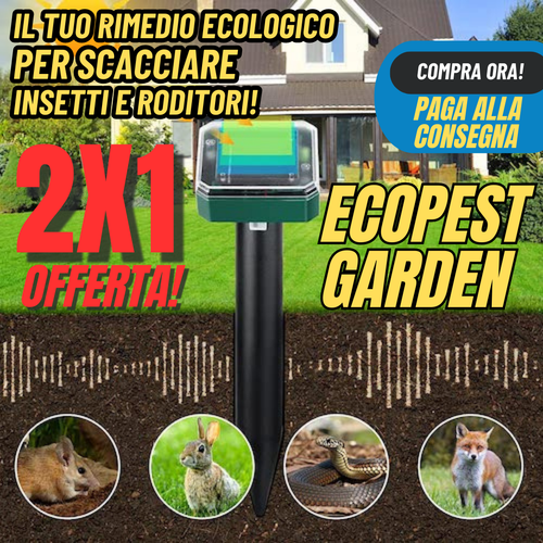 ECOPEST GARDEN 2x1 ULTRASUONI sito ufficiale recensioni cimici blatte roditori - Foto 1 di 6