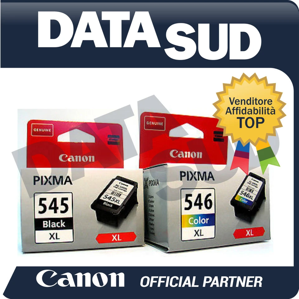 Canon Cartucce Inkjet Originali PG-545XL Nero + CL-546XL Colore ALTA CAPACITA'