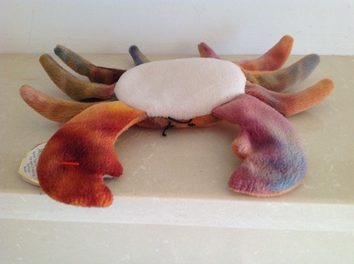 CLAUDE THE CRAB Beanie Babies DOB September 3 1996 Retired rare - Picture 2 of 7