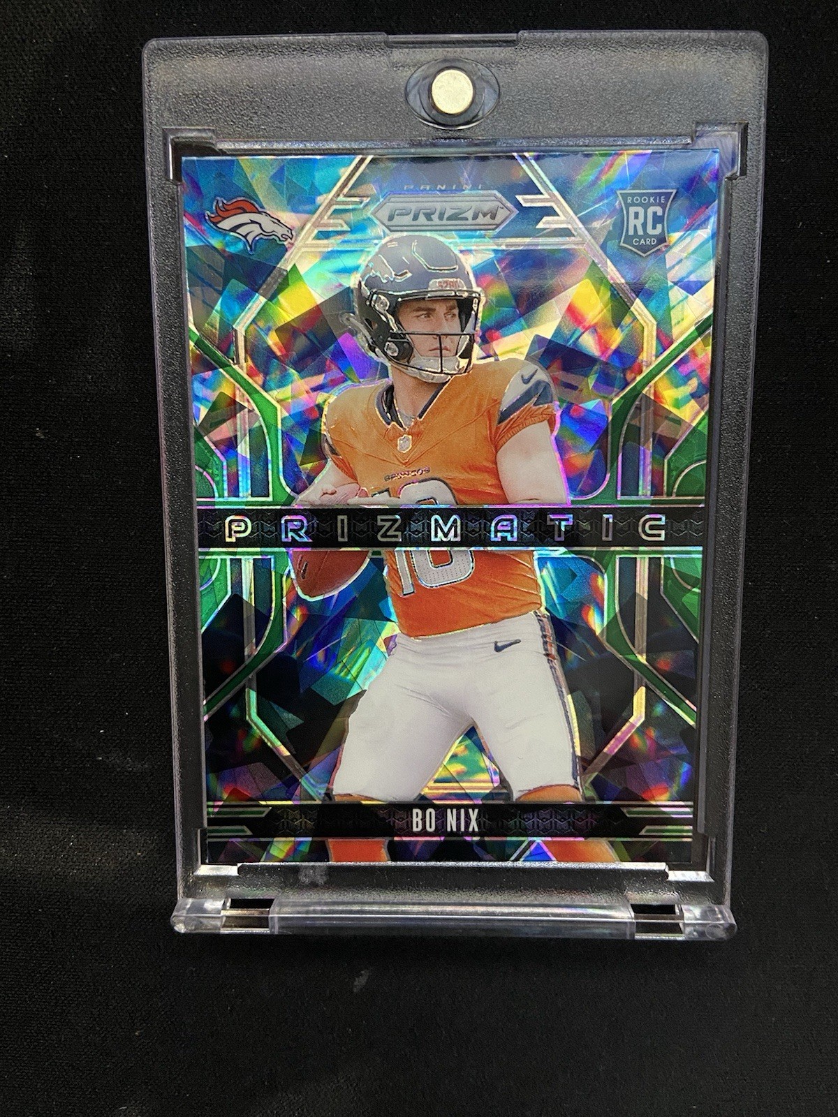 2024 Panini Prizm - Prizmatic Bo Nix #11 Green Ice Prizm (RC)