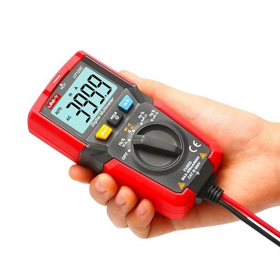 UNI-T UT125C Digital Multimeter Pocket Multi Tester, 4000 Counts Black, Red 