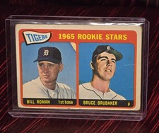 Bill Roman Bruce Brubaker Vintage Baseball Card 1965 Topps Detroit Tigers #493