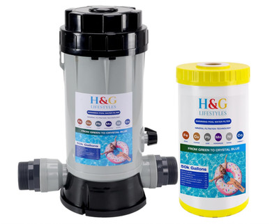 lifestyles Inline Pool Hose Water Filter for Above Ground & Inground Pools, Mine