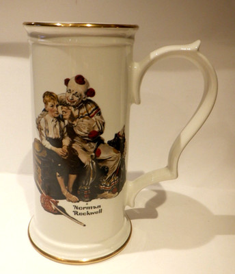 GORHAM - Norman Rockwell First Edition 32 oz. Porcelain 8'' Tall Mug L.E. of 5000