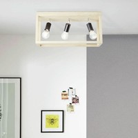 Brilliant Deckenleuchte Lampe Nerea Holz Eiche Max. 3 X 15W E27 Schwenkbar