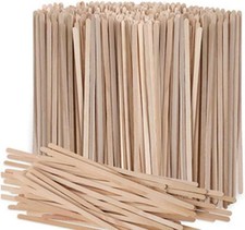 500 Count Jumbo 8 X 0.2 Inch Wooden Coffee Stirrers - Wood Stir Sticks, Wooden