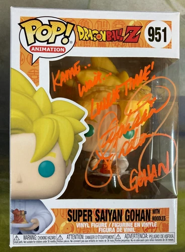 DragonBall Z Super Saiyan Gohan w/Noodles Funko Pop 951 Signed