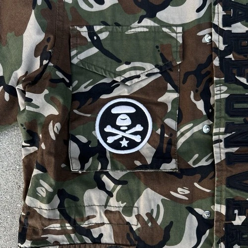 Vintage 2000’s Aape Bape Bathing Ape Full-Zip Military Camo Jacket L image 10