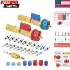 31Pcs R134A Valve Core Quick Remover Installer Tool Set, High Low Pressure AC Va