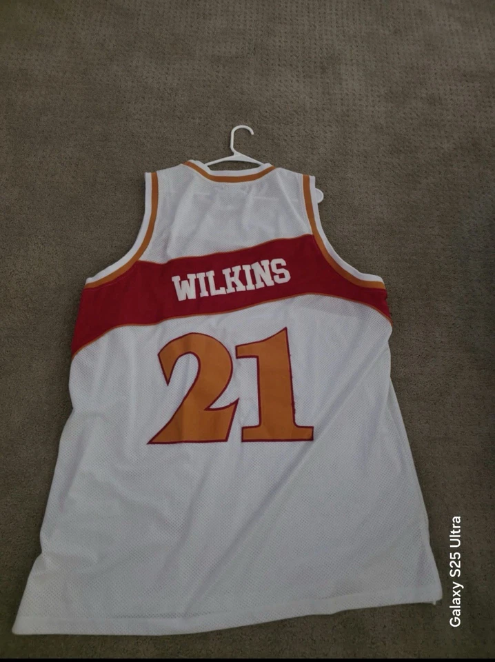 JERSEY DE MALLA 21 VINTAGE MITCHELL & NESS ATLANTA HAWKS WILKINS TALLA 4XL 1986-87 Foto 4 de 4