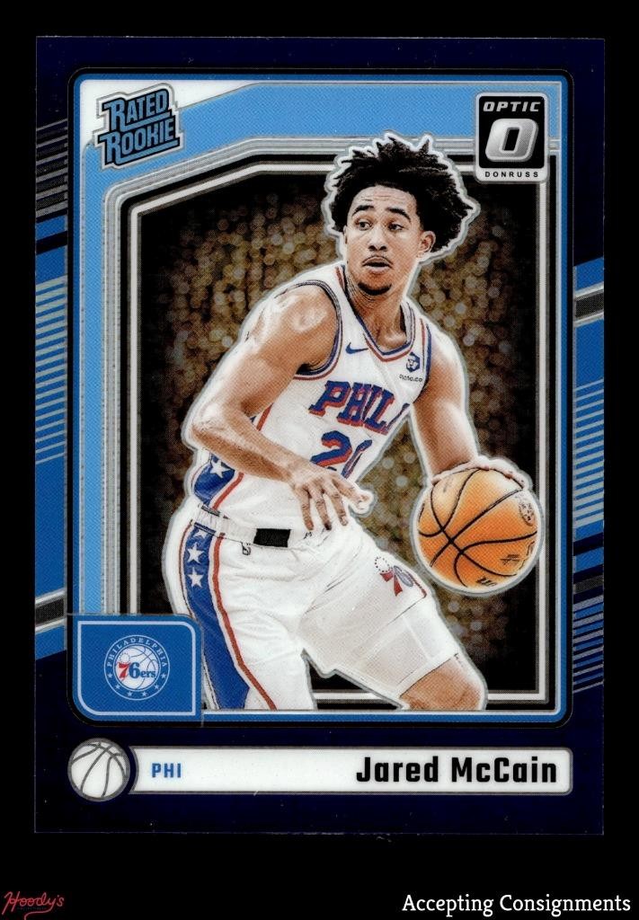 2024-25 Donruss Optic Purple #270 Jared McCain RC RATED ROOKIE 76ers