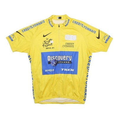 Gelb & Blau Herren Tour de France 2012 Radsport T-Shirt XL Kurzarm High Neck