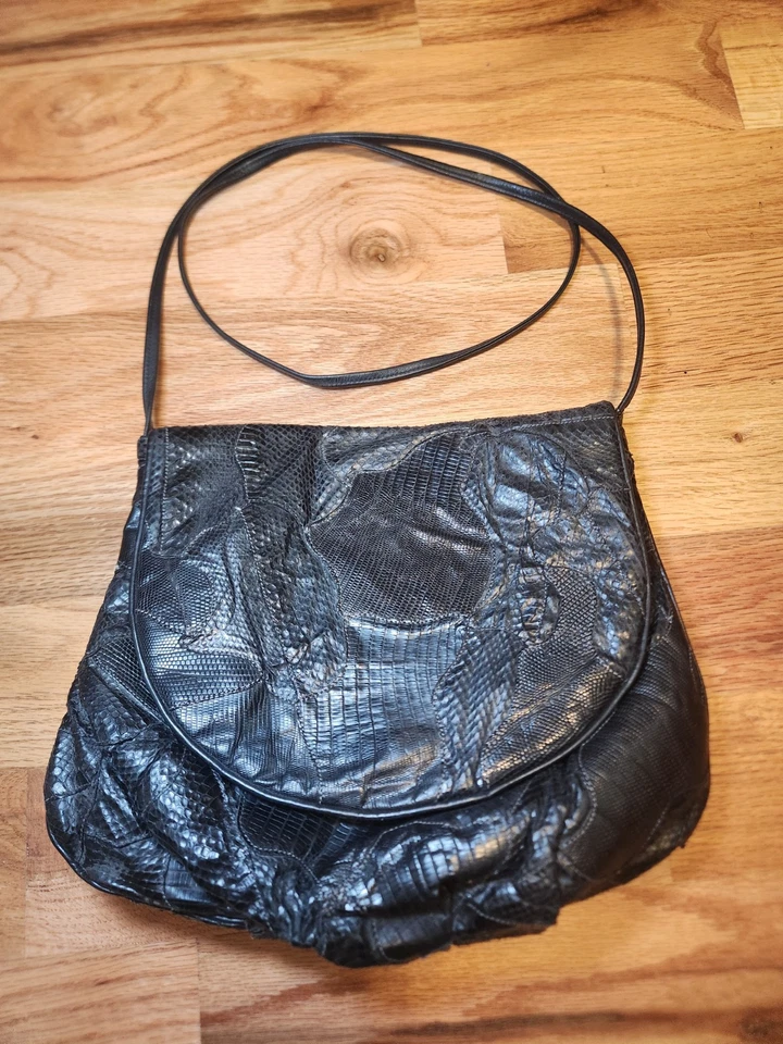 Cartera de cuero retro grunge elegante vintage años 90 Creations by Tony Lama piel serpiente Foto 2 de 4