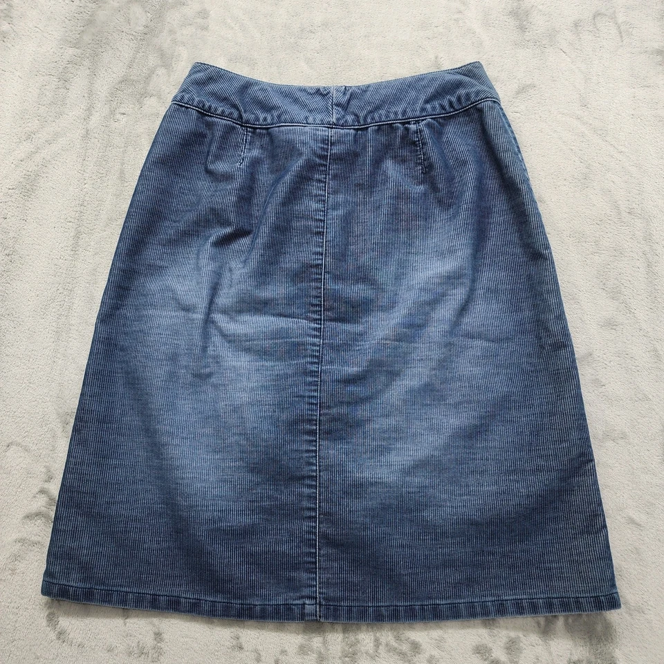 Falda lápiz cintura hebilla pana Liz Claiborne vintage años 90 talla 4 azul preppy Foto 2 de 4