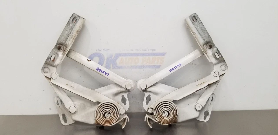 1993 DODGE W350 PICKUP HOOD HINGE SET PAIR WHITE - Image 2 of 4