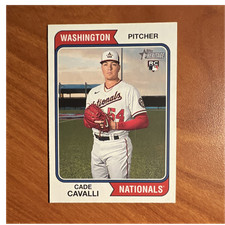 Topps Heritage 2023 Cade Cavalli #188 Rookie Washington Nationals Baseball Card