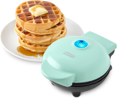 Mini Waffle Maker- Compact Electric Iron for Creative Homemade Treats - Nonstick