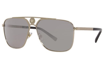 New Versace Men's Sunglasses VE2238 12526G Pale Gold/Light Grey 61mm