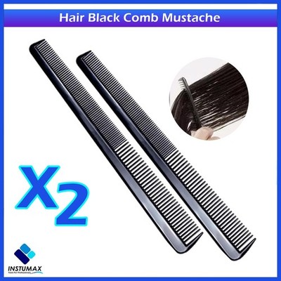 X2 Hair Black Comb Beard & Mustache Combs for Men's Hair Beard Barber