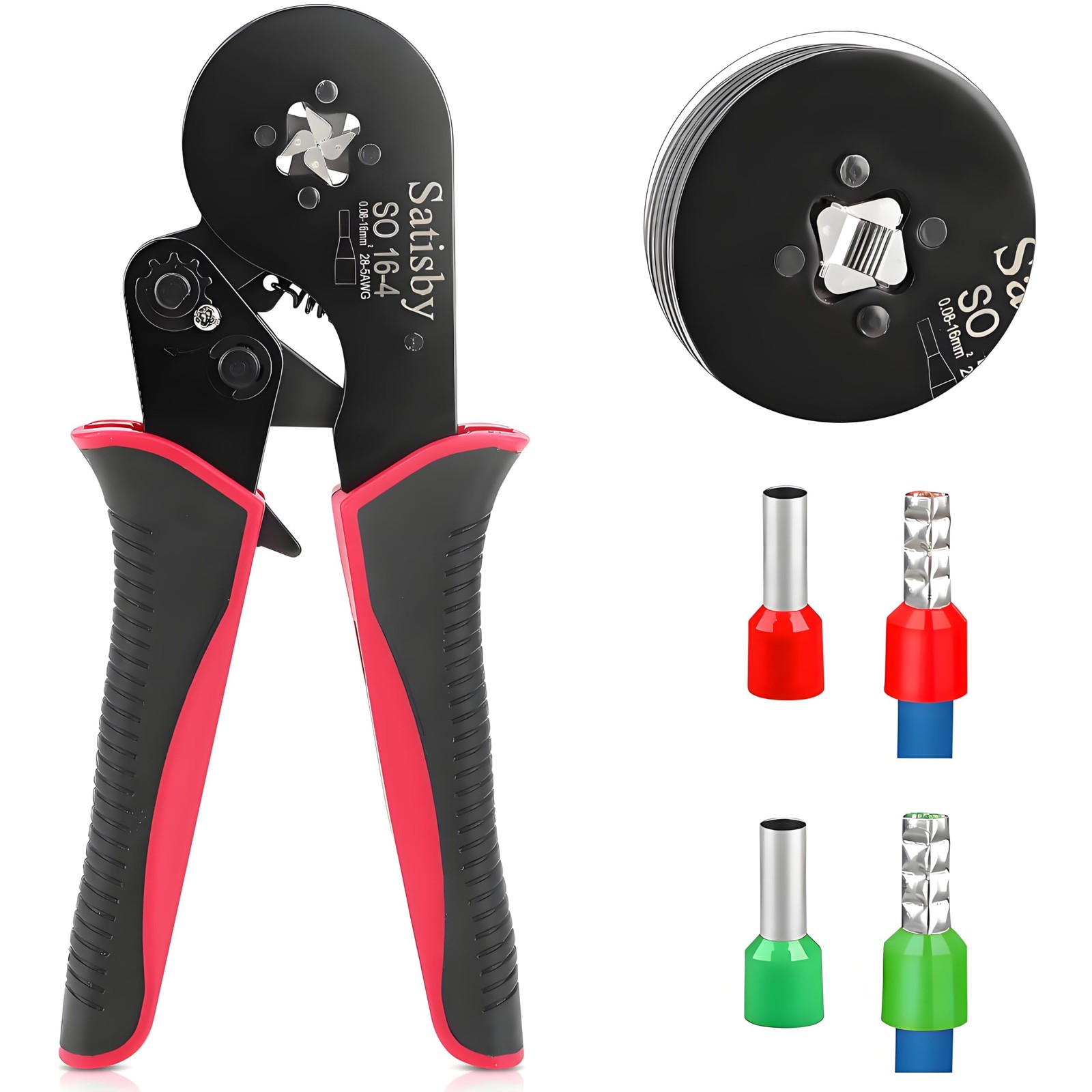 Pinza Crimpatrice Capicorda 16mm² | Kit Professionale 0.08-16mm² AWG28-5