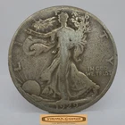1929-S Walking Liberty Half Dollar, 90% Silver - #C59509NQ