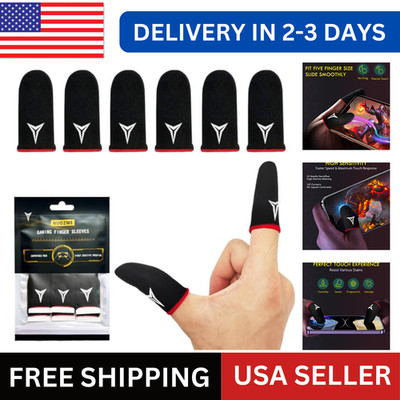 6 Pack Mobile Phone Gaming Finger Sleeves Nuozme  All Touchscreen Device US.....