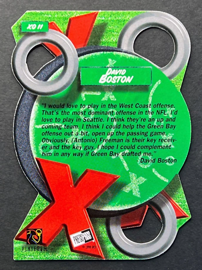 1999 Press Pass #XO11 David Boston X's and O's Ohio State Buckeyes - Image 2 of 2