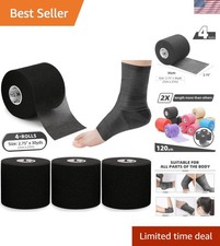 Pre Wrap Tape 4-Rolls, 120 Yards - Athletic Foam Underwrap for Sports, Protec...