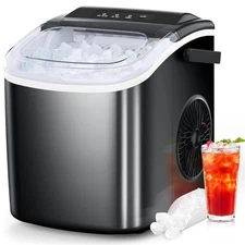COWSAR Ice Maker Countertop, Portable Ice Machine with Self-Cleaning, 26.5lbs