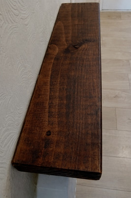 Kleines Heizkörperregal Massivholz versteckte Halterung 30-180 cm Handarbeit