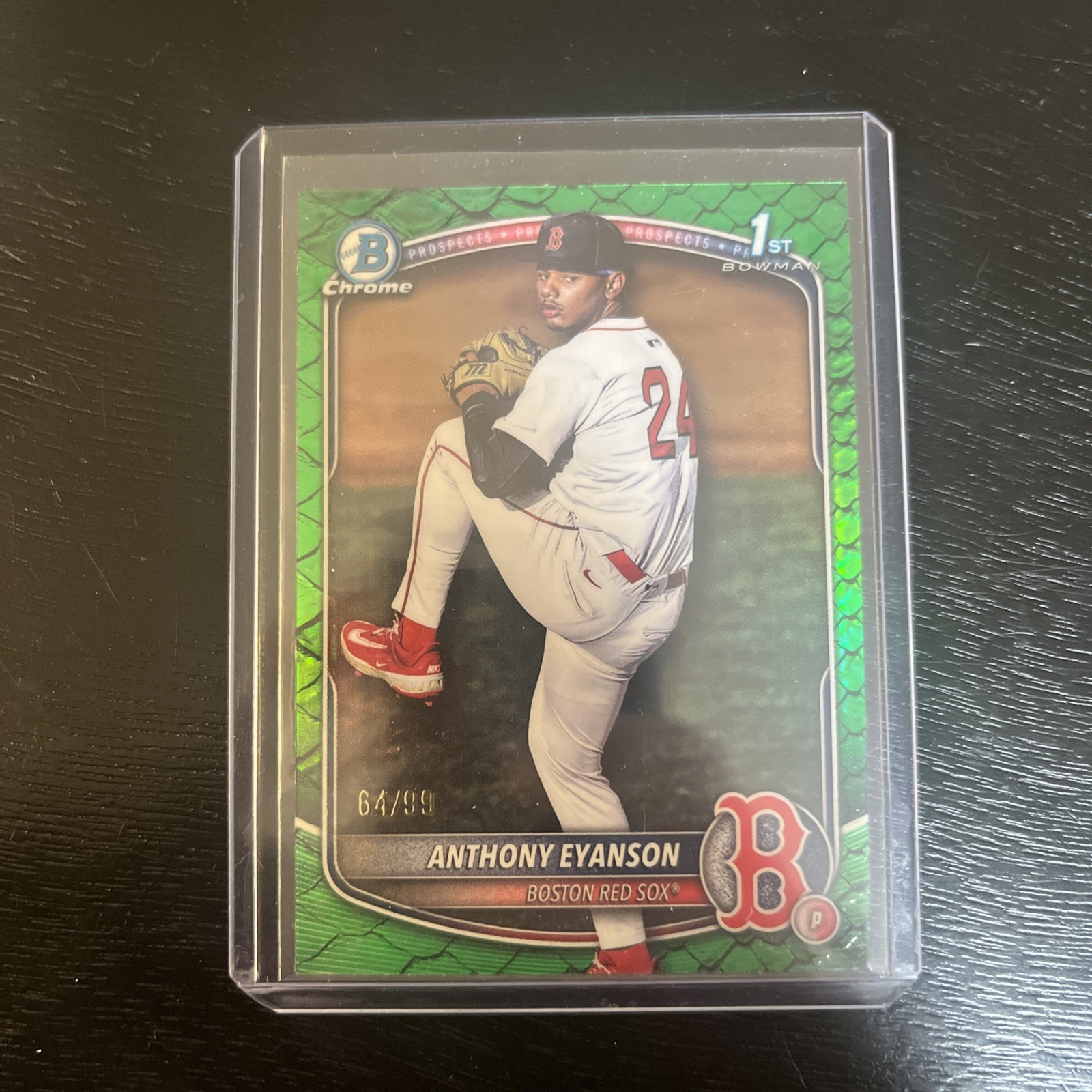 Anthony Eyanson 2025 Bowman Draft Chrome 1st Green Reptilian /99 Card #BDC-116