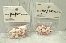 2 Pks The Paper Studio glitter seashell Shank Buttons Crafts Sewing - 20 Total