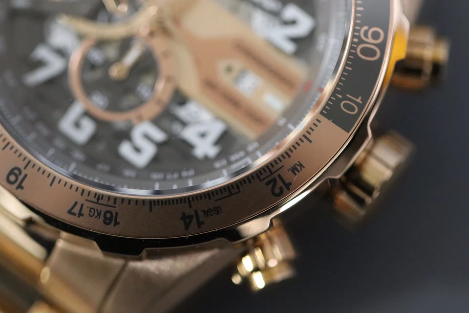 Reloj Invicta 36676 Hombre Aviador Carbón y Oro Rosa Esfera - Necesita Batería Foto 4 de 4