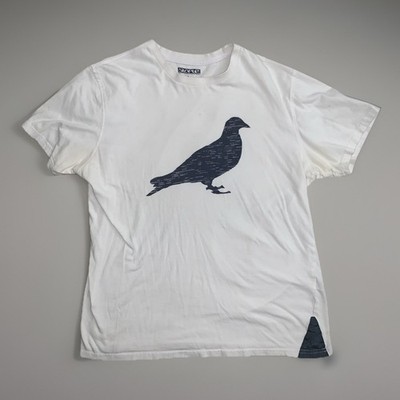 NY Street Culture Jeff Staple Pigeon Logo T Shirt,  White, Size Large Y2K