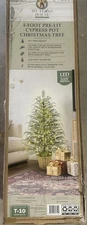 NEW, SEALED My Texas House 4FT Pre-Lit Cypress Artificial Tree Christmas